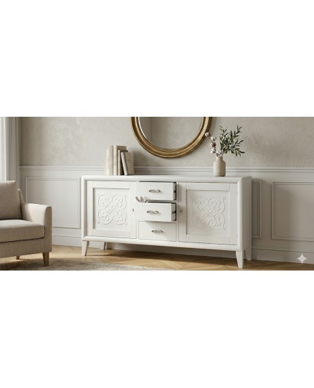 CREDENZA legno massello vari colori  L.200 H.100 P.51