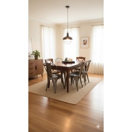 EXTENDING RECTANGULAR TABLE WALNUT POOR ART