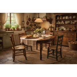 TAVOLO ROTONDO TANGANICA DM 120 CON 1 ALL. CENTR. DA 40 CM G.SPILLO