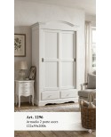 armadio ante scorrevoli in legno massello promozione Bianco opaco -
