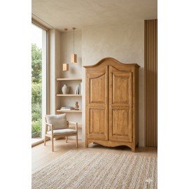 ARMADIO 2 ANTE LEGNO MASSELLO L 125 P 61 H 200 colore legno naturale