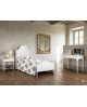 SINGLE BED WOOD LACQUERED MATT WHITE QUALITY 'VENETA