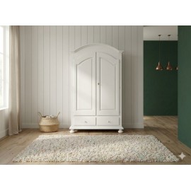 ARMADIO 2 ANTE LEGNO LACCATO BIANCO COUNTRY PROVENZALE SUPER PROMOZIONE
