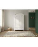 ARMADIO 2 ANTE LEGNO LACCATO BIANCO COUNTRY PROVENZALE SUPER PROMOZIONE
