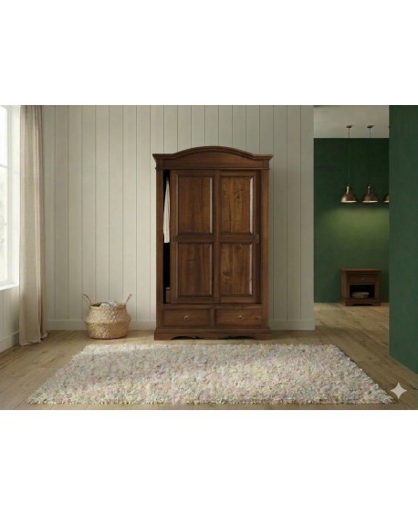 ARMADIO LEGNO 2 ANTE SCORREVOLE ARTE POVERA