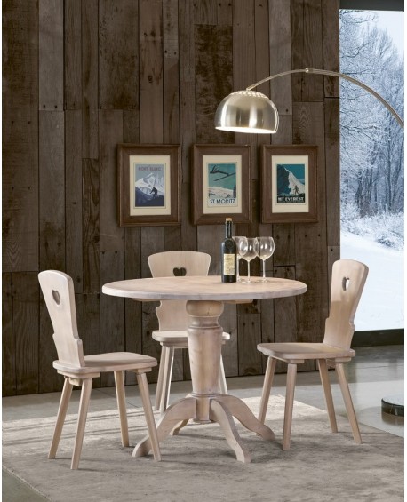 Tavolo abete rotondo