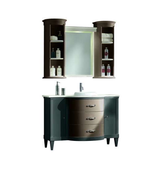 Mobile bagno con specchio completo con pensili