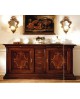 CREDENZA STILE BASSANO INTARSIATA LEGNO MASSELLO L 227 P 55 H 110
