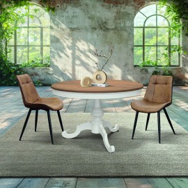 TAVOLO LEGNO ROTONDO DIAM. 120 H.75 ALLUNGABILE FINITURA COME FOTO