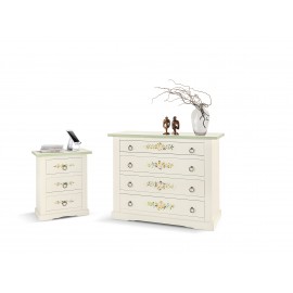 COMO + 2 comodinii DIPINTO COME FOTO - in legno