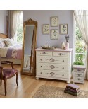 COMO e 1 comodino  IN LEGNO MASSELLO DECORATO A MANO - VARI COLORI