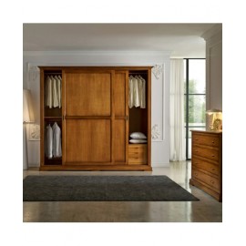 ARMADIO SCORREVOLE L. 273 P. 65 H. 246 IN LEGNO MASSELLO