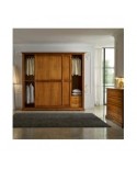 ARMADIO SCORREVOLE L. 273 P. 65 H. 246 IN LEGNO MASSELLO