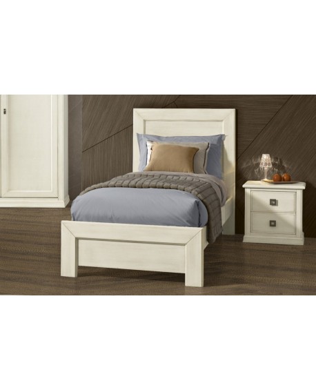 Letto 1 piazza e 1/2 testata legno (Rete 120x195)