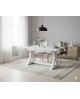TAVOLO FRATTINO ALLUNGABILE 180X100 IN LEGNO COL BIANCO OPACO