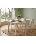 EXTENDING TABLE Frattino 160x85 WOOD WITH MATT WHITE
