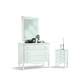 BEAUTIFUL NIGHT TABLE GLOSS WHITE WOOD WOOD ART POOR ROOM