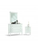 BEAUTIFUL NIGHT TABLE GLOSS WHITE WOOD WOOD ART POOR ROOM