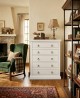 DRAWER CHEST OF WOOD 5 cinquino POOR ART WITH WALNUT VENETA