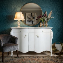 credenza in legno contemporanea con intagli