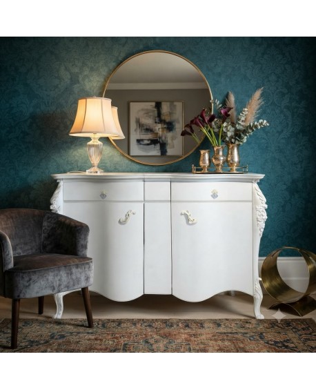 credenza in legno contemporanea con intagli