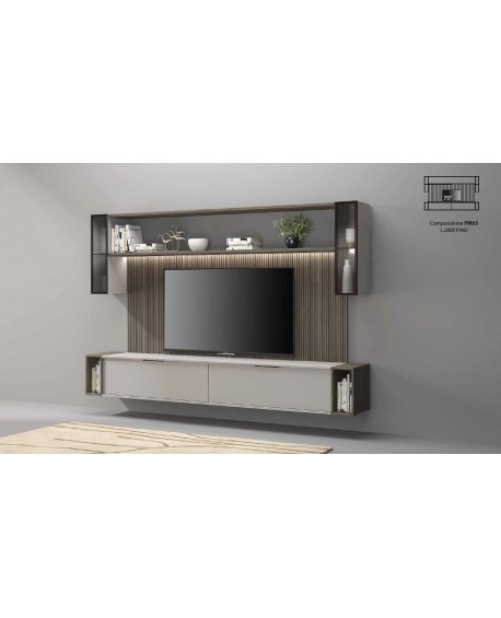 Parete giorno porta tv moderno
