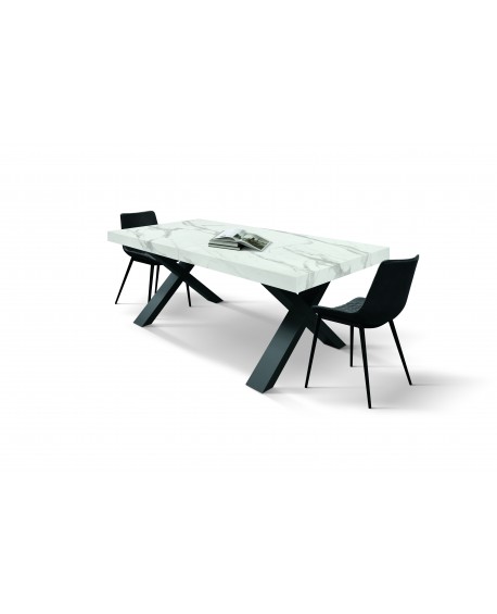 TAVOLO FINITURA MARMO 160x90 H 76 2 ALL.