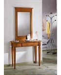 MOBILE CONSOLE 1 DRAWER WOOD ART POOR WITH MIRROR