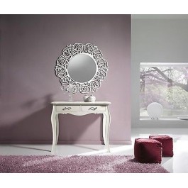 WOODEN CONSOLE TABLE GLOSS WHITE WOOD