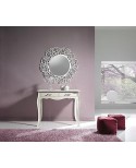 WOODEN CONSOLE TABLE GLOSS WHITE WOOD