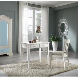 MESA TABLA BRILLANTE BLANCO DE MADERA