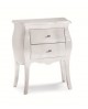 MOBILE 2 DRAWER BEDSIDE CONVEX MATT WHITE