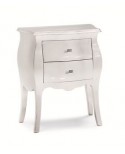 MOBILE 2 DRAWER BEDSIDE CONVEX MATT WHITE