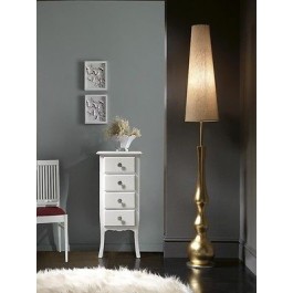 CAJÓN 4 cajones BRILLANTE BLANCO DE MADERA