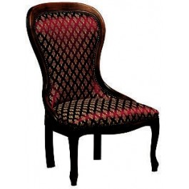 SEDIA POLTRONA FILIPPINA LEGNO MASSELLO IMBOTTITA