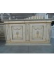 CREDENZA DECORATA COME FOTO BIANCO ANTICATO CON DECORI LEGNO MASSELLO