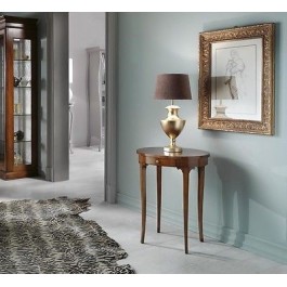 SALON TABLE OVALE MARQUETERIE BOIS