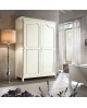 CABINET 2 DOORS SOLID WOOD WHITE ANTICATO - L. 157 - P. 60 - H. 217