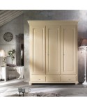 Armario 3 puertas de madera PROVENZALE crema y blanco ANTIGUO - VARIOS COLORES
