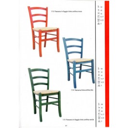 SEDIA 4 PEZZI CUCINA LEGNO PROVENZALEARTE POVERA MASSELLO VARI COLORI MULTICOLORE