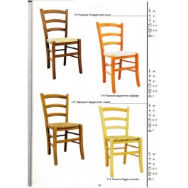 SEDIA CUCINA LEGNO PROVENZALE - PAESANA NOCE - CILIEGIO- ROVERE - NATURALE