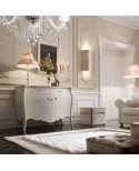 CREDENZA MOBILE LEGNO MASSELLO BOMBATA COLORE BIANCO VARI COLORI