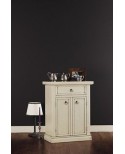 MOBILE TV CABINET DOOR PAINTED IVORY ANTIQUE