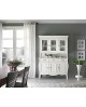 CREDENZA - SOLO BASE SAGOMATA LACCATO BIANCO LEGNO MASSELLO