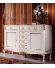 CABINET WITH DRAWERS LACQUERED ANTIQUE SILVER LEAF