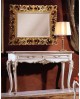 CONSOLE TABLE Lacquered ANTIQUE SILVER LEAF