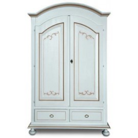 SCHRANK 2 TÜR MATT WEISS Holzmasse. BROWN WIRE