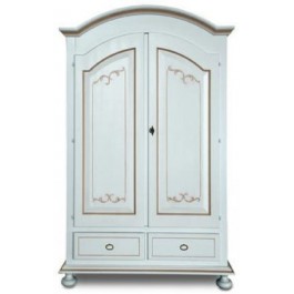 SCHRANK 2 TÜR MATT WEISS Holzmasse. BROWN WIRE