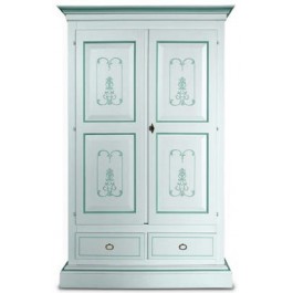 SCHRANK 2 TÜR MATT WEISS Holzmasse. BLUE WIRE