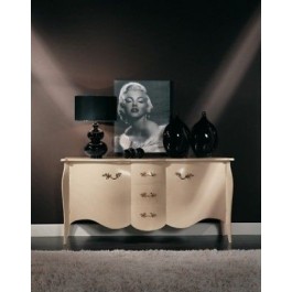 MOBILE CREDENZA LACCATA AVORIO BOMBATA MASSELLO